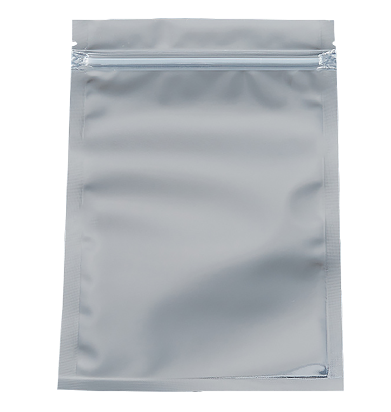 Silver Foil Ziplock Bags Clothes Bag Packaging One Side Clear Transparent Glossy Silver Foil