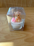 Candle Teddy Bear Candle Glass Jar packed in Clear Box Party Favors F90235
