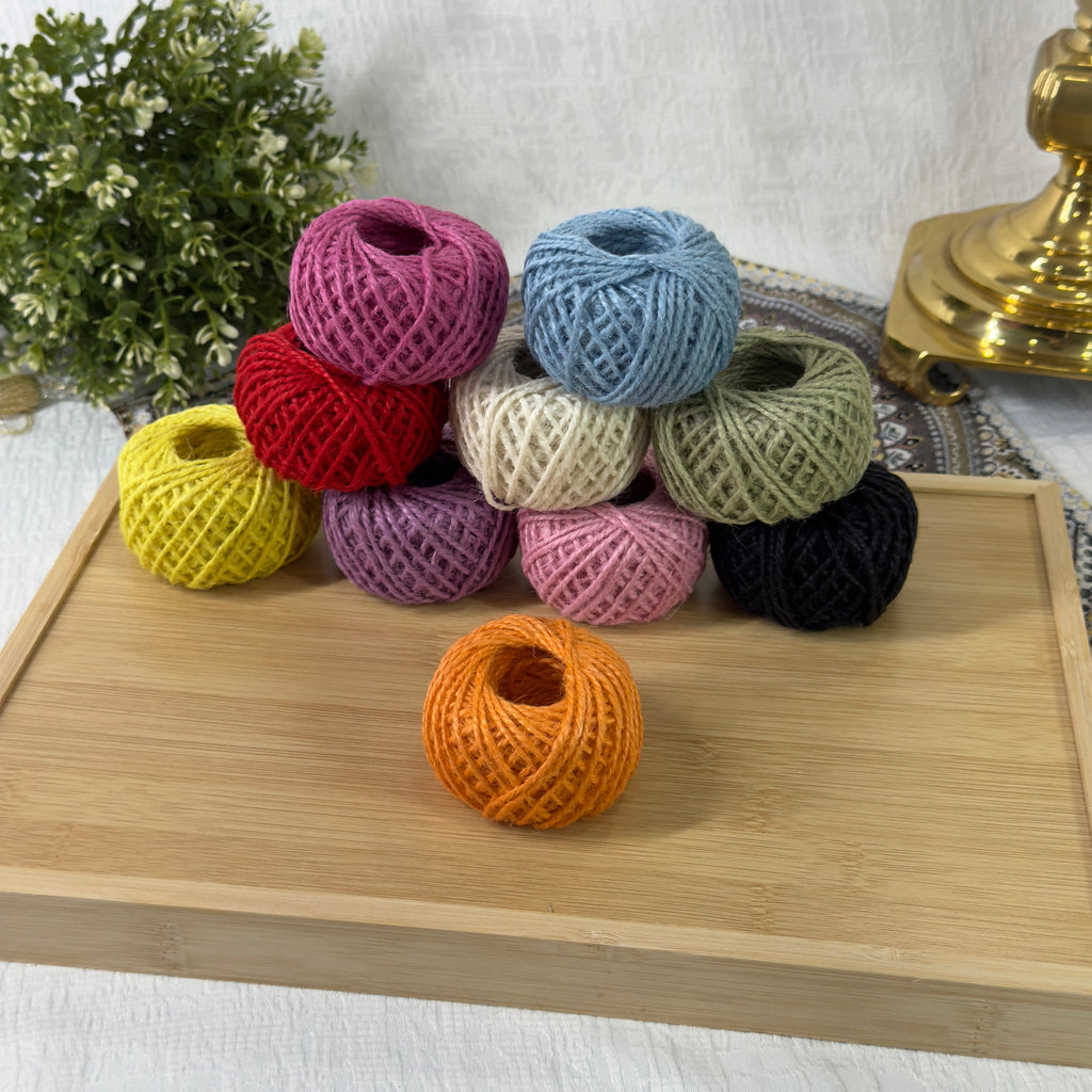 Multicolor Natural Jute Twine (25 yd)