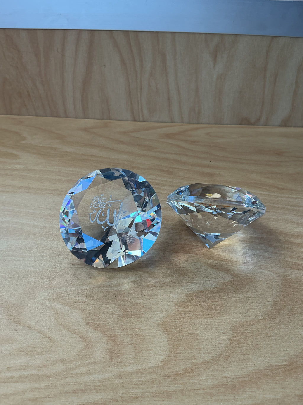 Crystal Diamond Islamic Gift with Custom Laser Engraved Allah & Muhammad Names Bulk Ramadan Gifts F90323