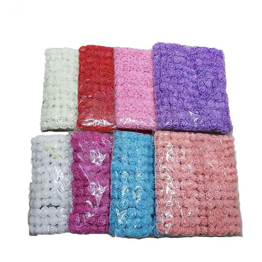 144pcs/bag 2.5cm PE Foam Rose Heads DIY velvet Wedding Decoration