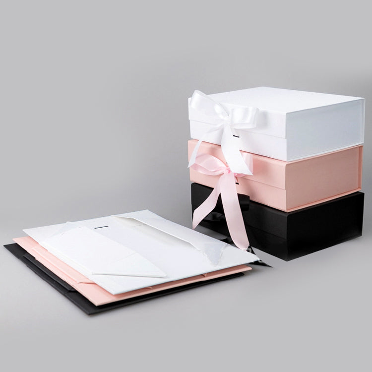 Rigid Folded Magnetic Gift Box with Ribbon