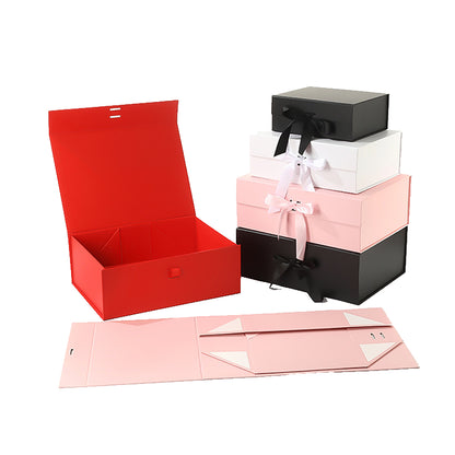 Rigid Folded Magnetic Gift Box with Ribbon