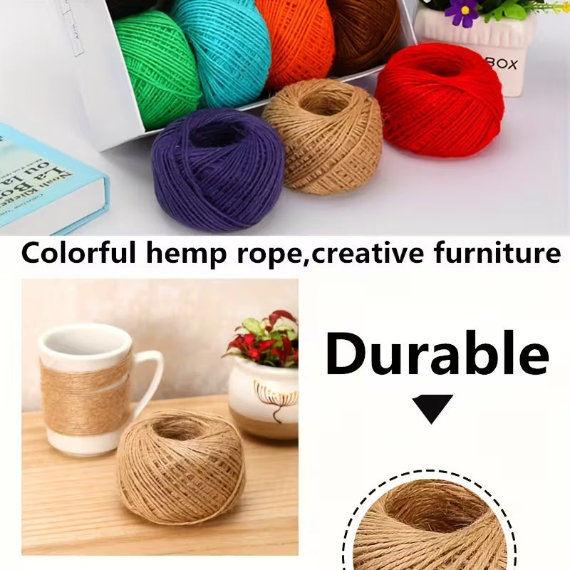 Colored Natural Jute Gift Wrap Ribbon