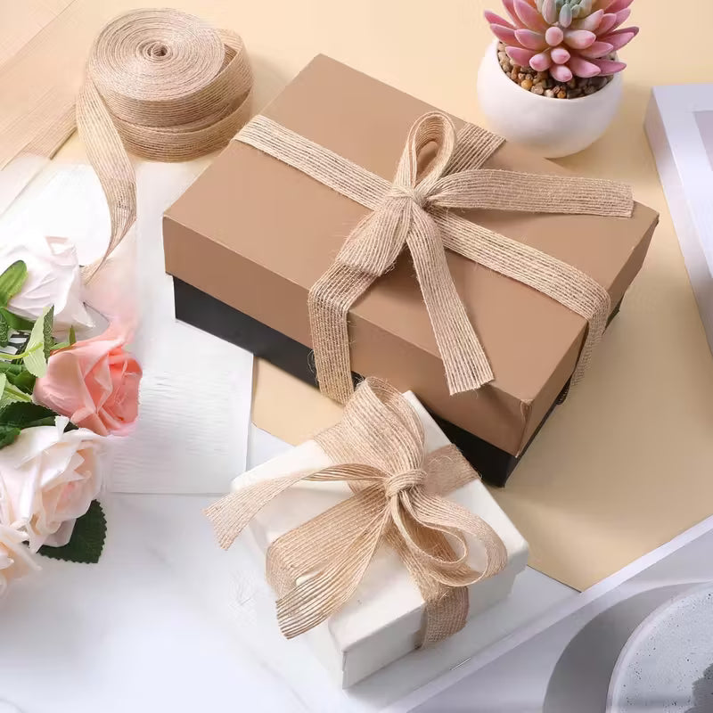 Striped Jute Ribbon Rolls