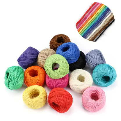 Colored Natural Jute Gift Wrap Ribbon