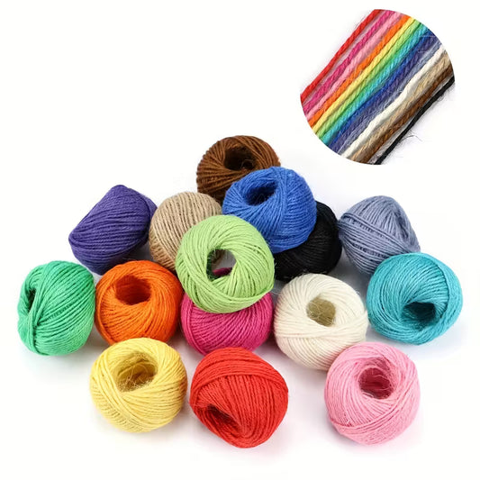Colored Natural Jute Gift Wrap Ribbon