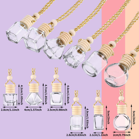 Glass Hanging Car Air Freshener Diffuser Bottles