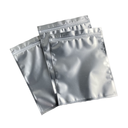 Silver Foil Ziplock Bags Clothes Bag Packaging One Side Clear Transparent Glossy Silver Foil