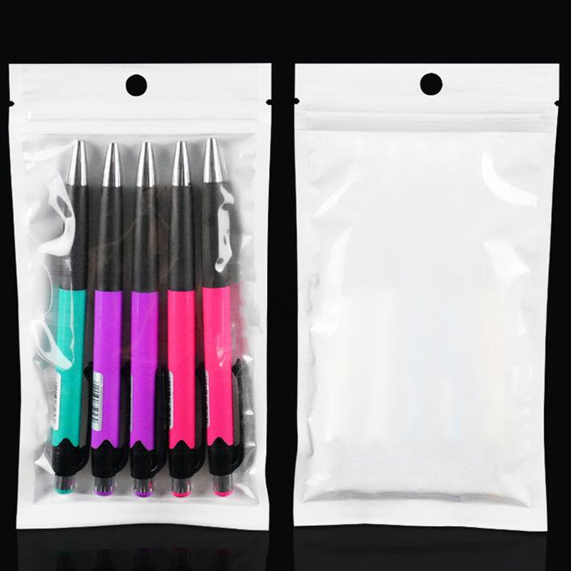 Re-closable  White Ply Bag Bags With Hang Hole