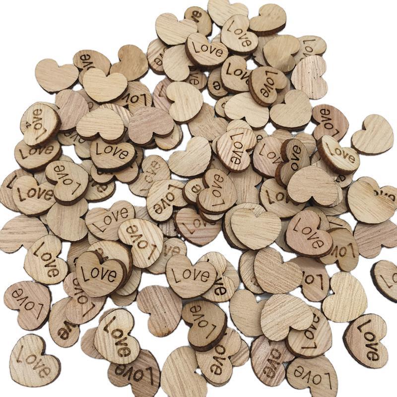 Personalized wooden shapes for wedding favor