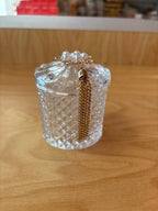 Glass Bowl Sugar Bowl with Gold accessories Glass Lid Party Favor Wedding Favours F90283