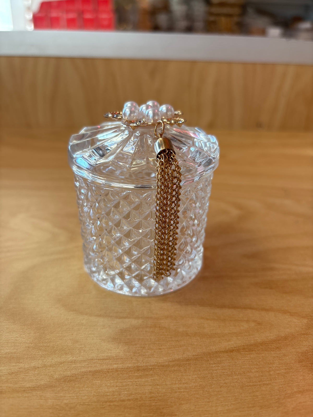 Glass Bowl Sugar Bowl with Gold accessories Glass Lid Party Favor Wedding Favours F90283