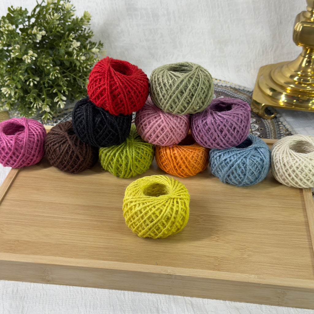 Multicolor Natural Jute Twine (25 yd)
