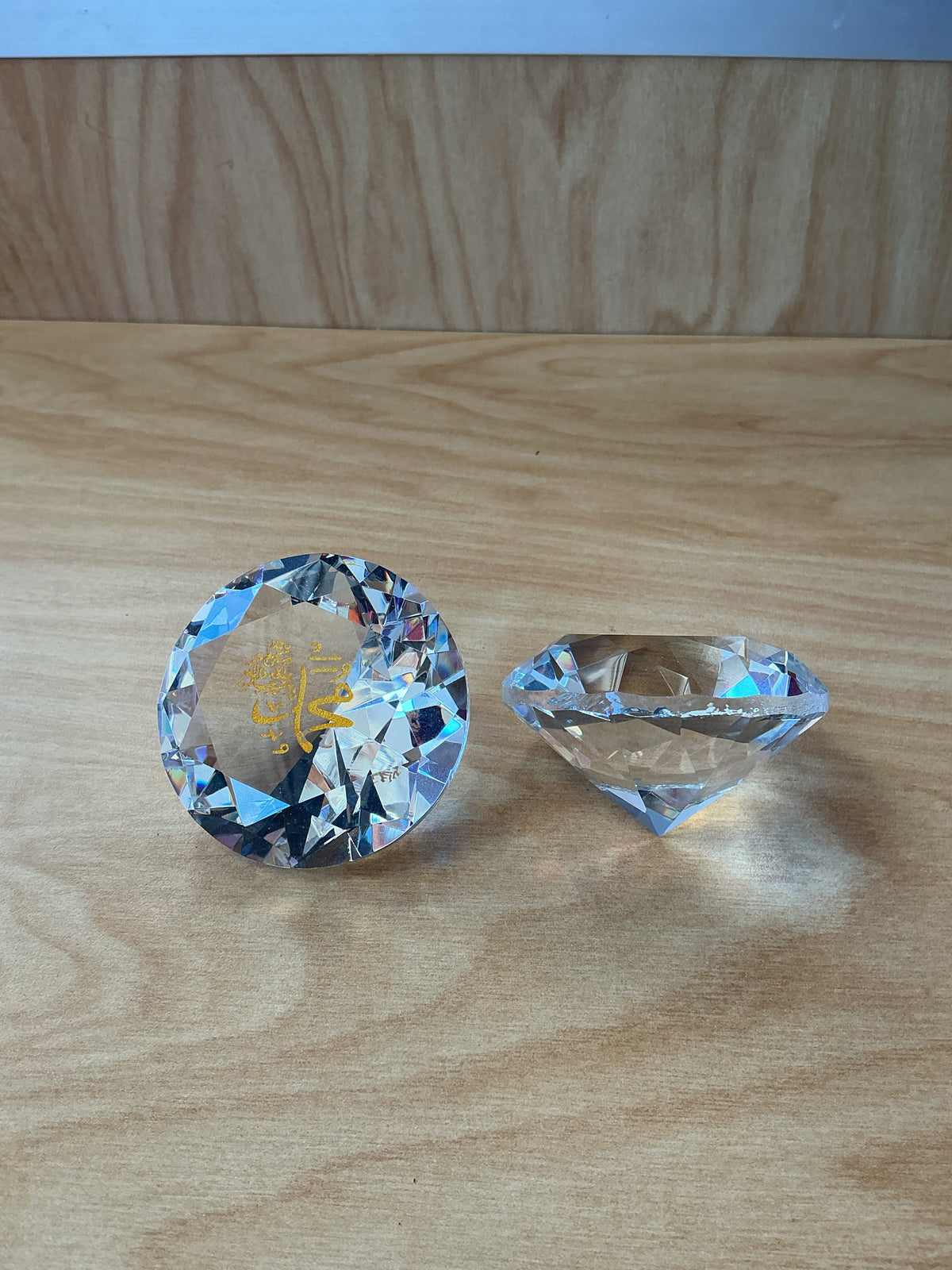 Crystal Diamond Islamic Gift with Custom Laser Engraved Allah & Muhammad Names Bulk Ramadan Gifts F90323