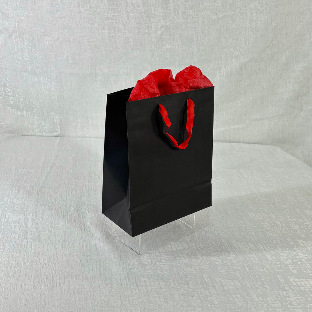 Gift Bags Fabric Handles with Red Solid Tissue Paper
