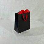 Gift Bags Fabric Handles with Red Solid Tissue Paper