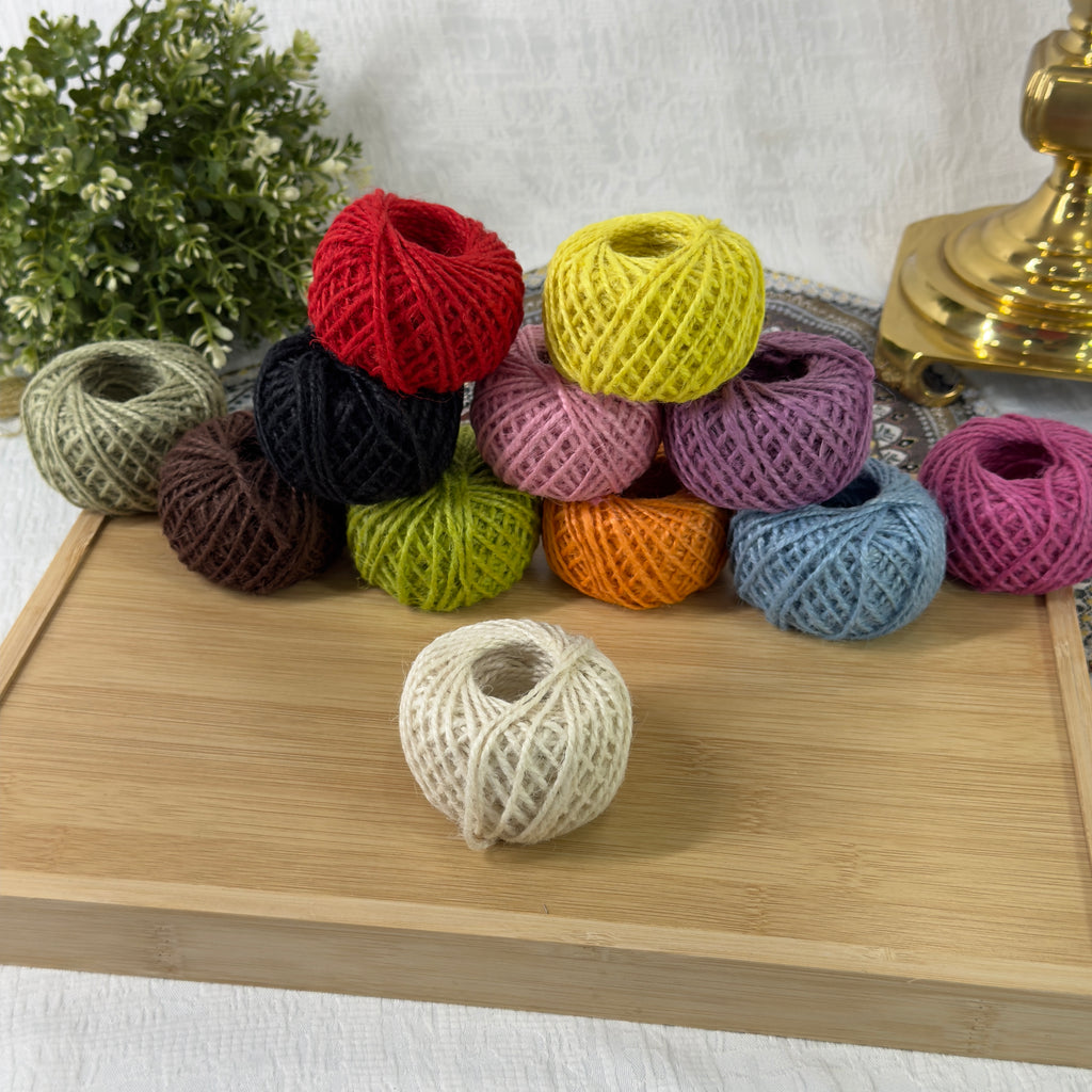 Multicolor Natural Jute Twine (25 yd)