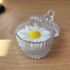 Candle Flower Shape in Glass Jar with Lid Wedding Favors Party Favors
