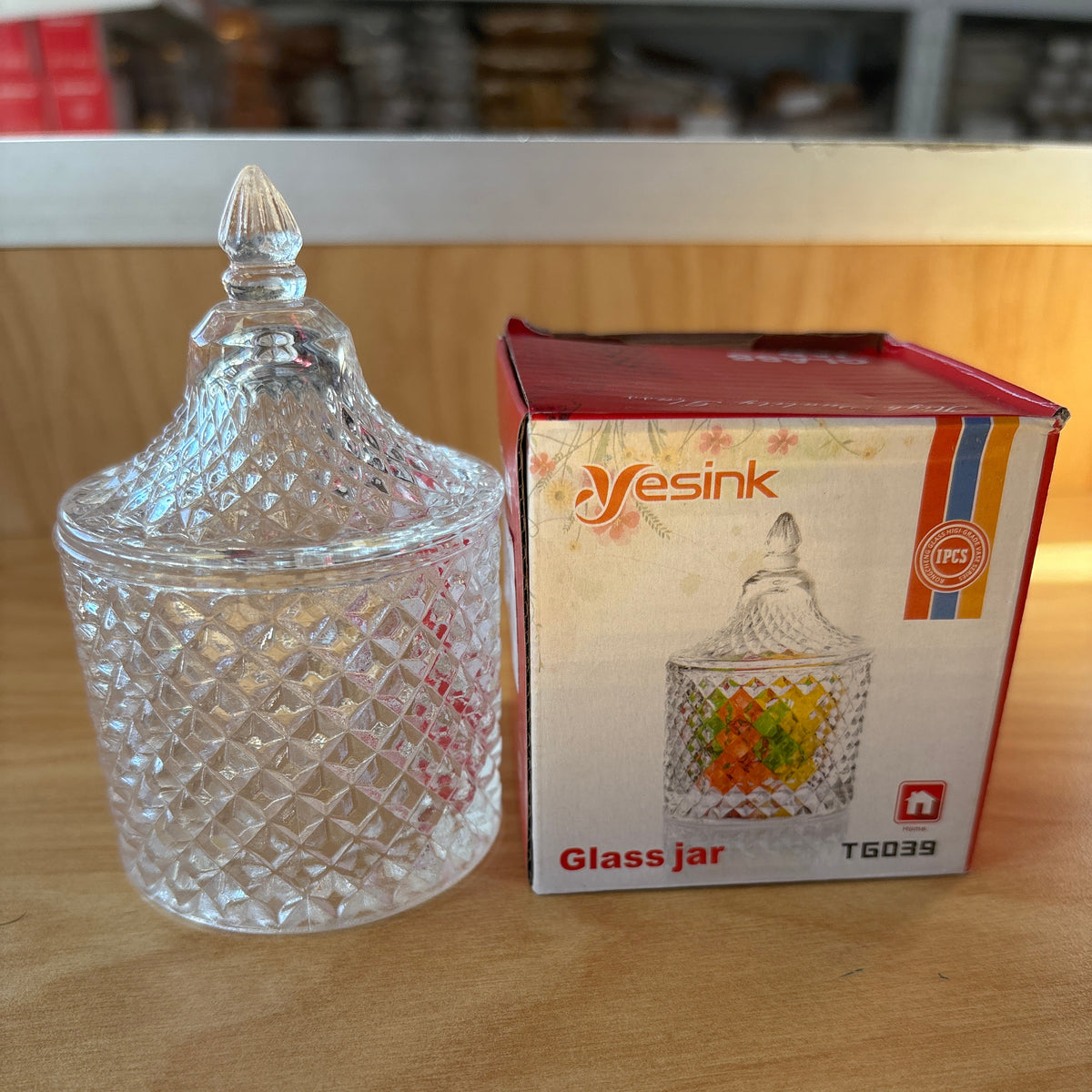 Glass bowl Sugar Bowl with Lid Party Favors Wedding Favors