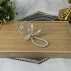 Clear Acrylic Ornament with Peal Hanger