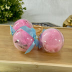 Acrylic Clear Ornament with Pink Flower