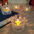Crown Candlestick Glass Jewelry Box, Perfect for Storing Jewelry, Decorating Weddings, As Banquet Centerpieces Wedding Favors Party Favours F90282