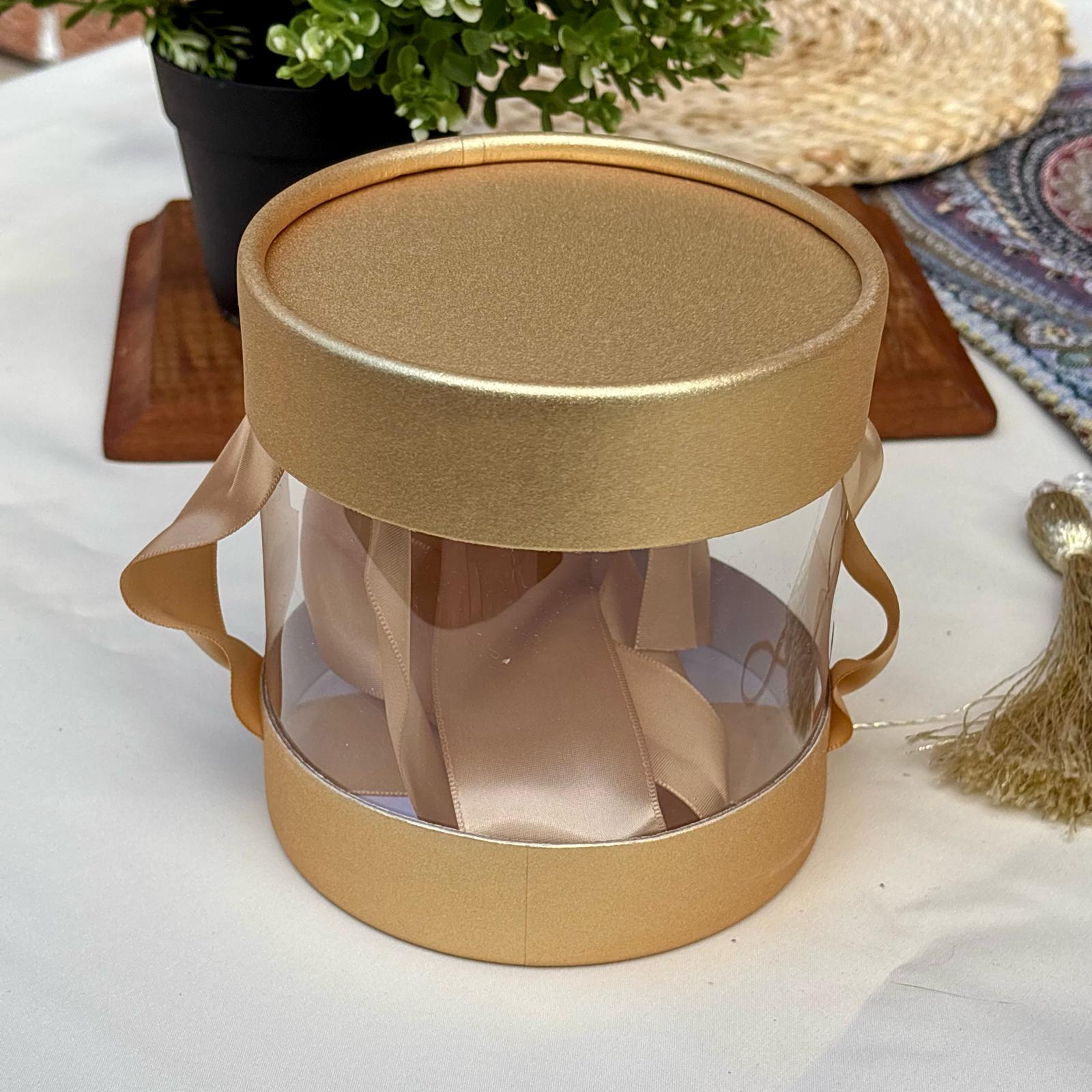 Clear Round Gift box With clear Bag