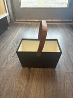 Flower Basket Leather Handle