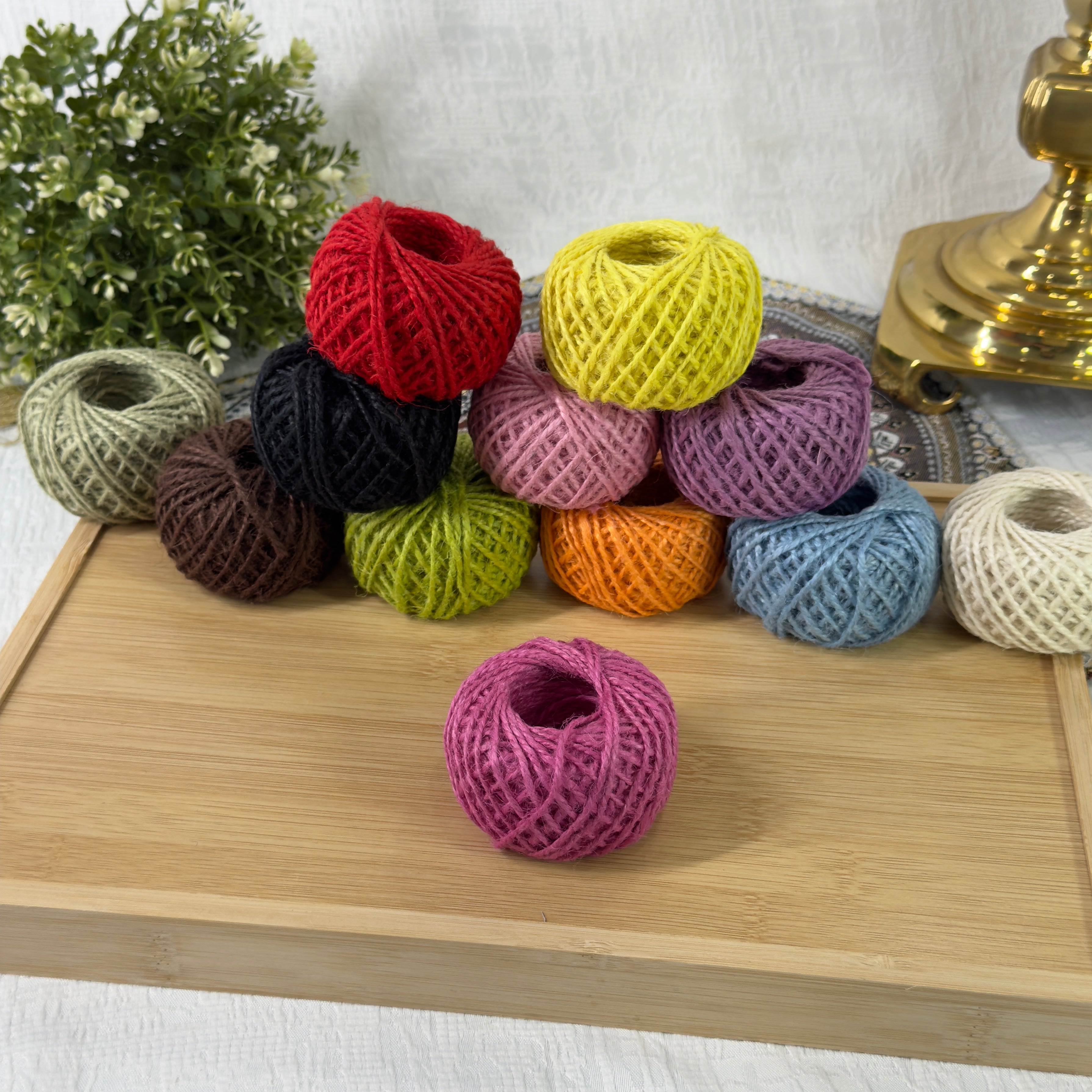 Multicolor Natural Jute Twine (25 yd)