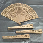 Personalized Wooden Hand Fans for Wedding