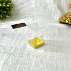Clear Plastic PVC Box with Golden Base Party Favor Box