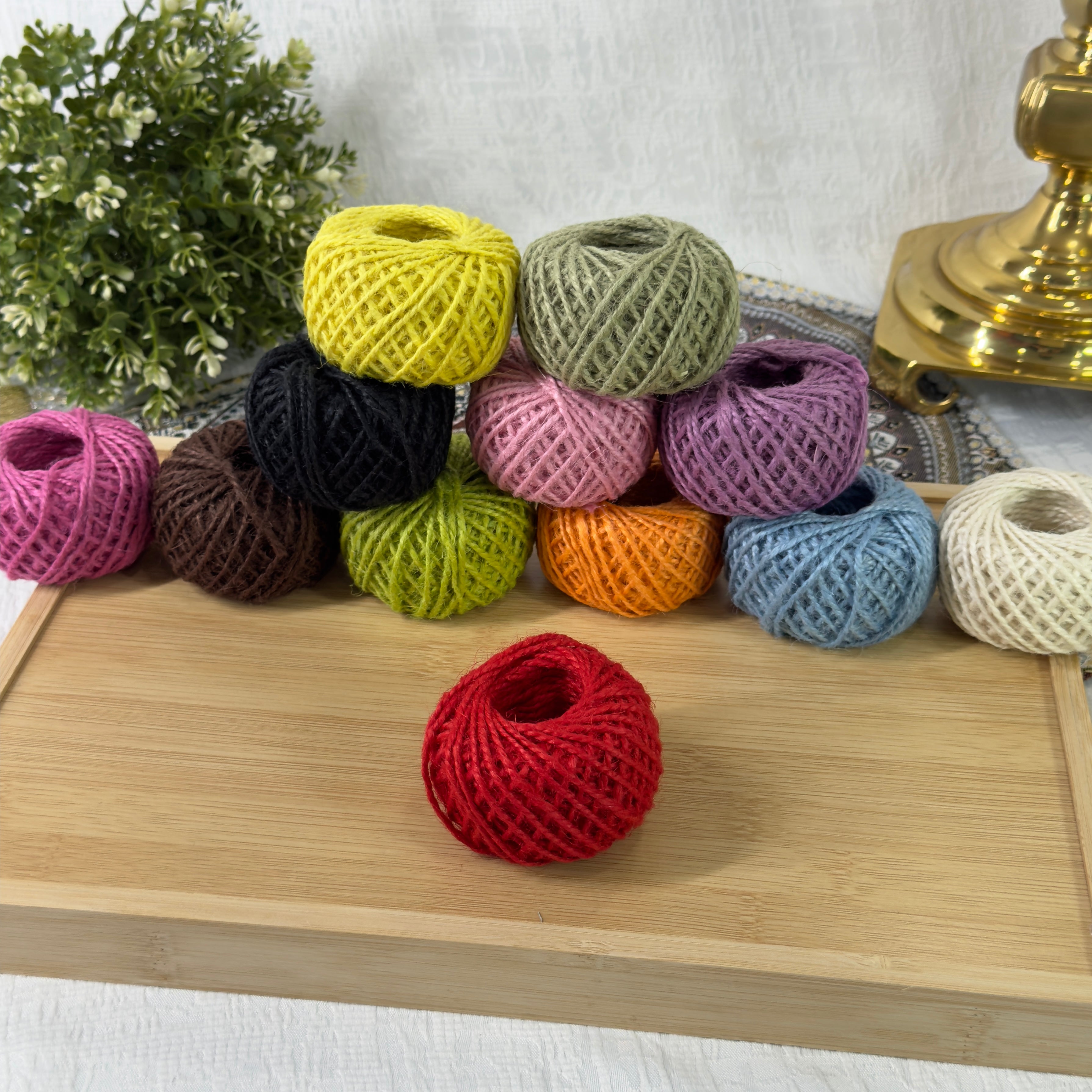 Multicolor Natural Jute Twine (25 yd)