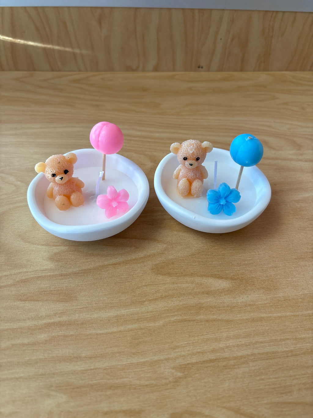 Candle Teddy Bear with Balloon Baby Shower Favors
