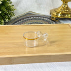 Clear Acrylic Jar with Gold Line