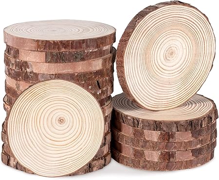 Natural Sandalwood Pieces Wood Slices Wedding Christmas Ornaments Centerpiece Craft