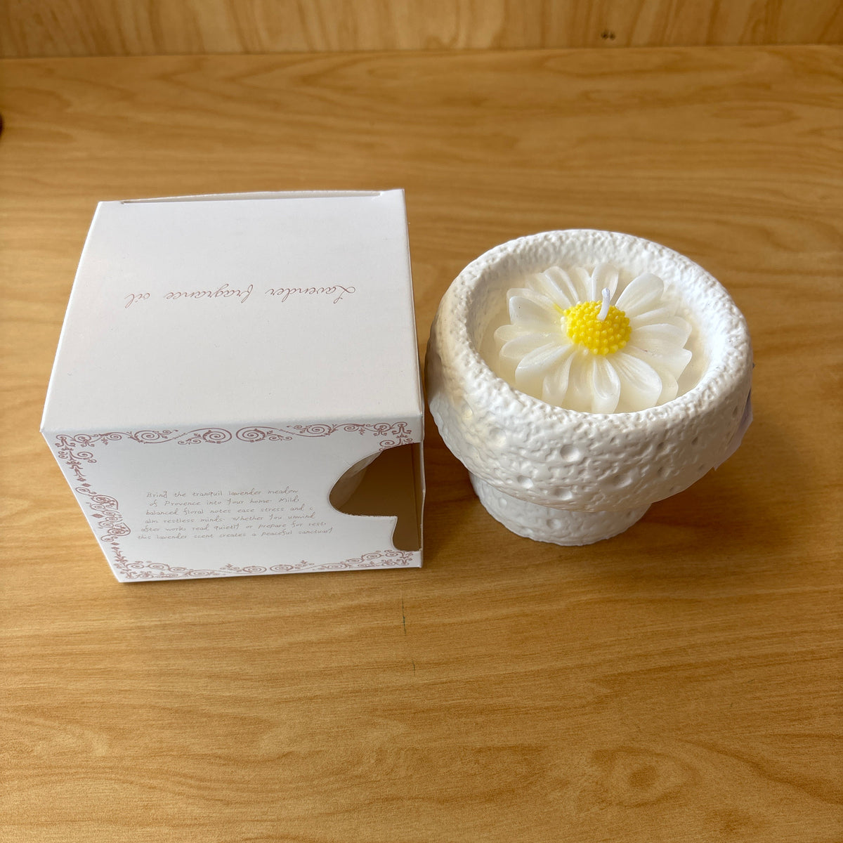 Candle Soy Wax Cylinder Shape Cement Jar Wooden Core Valentine's Day Gift Box Indoor Home Environment-Friendly