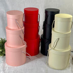 Round Flower Box for Flower Shop Gift Box set of 3 Pcs