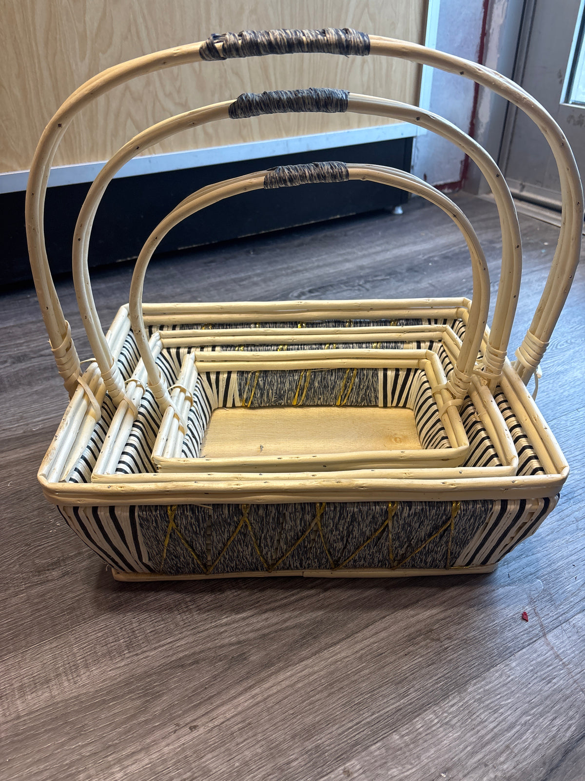 Ensemble de paniers en bambou