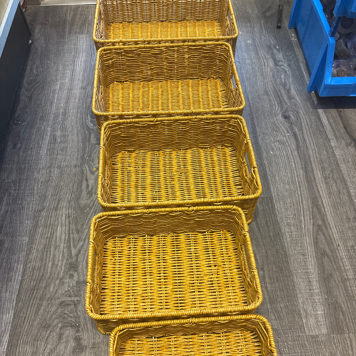 5 Piece Rectangular Whicker Basket