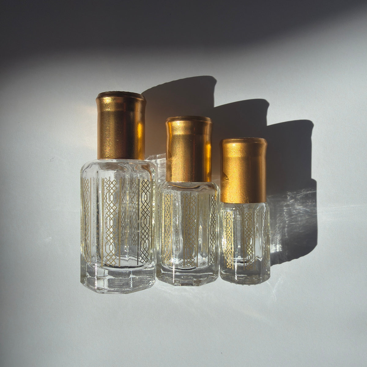 3ml 6ml 12ml Essential Oil Perfume Oil Roll on Glass Bottle Bottle with Gold Cap