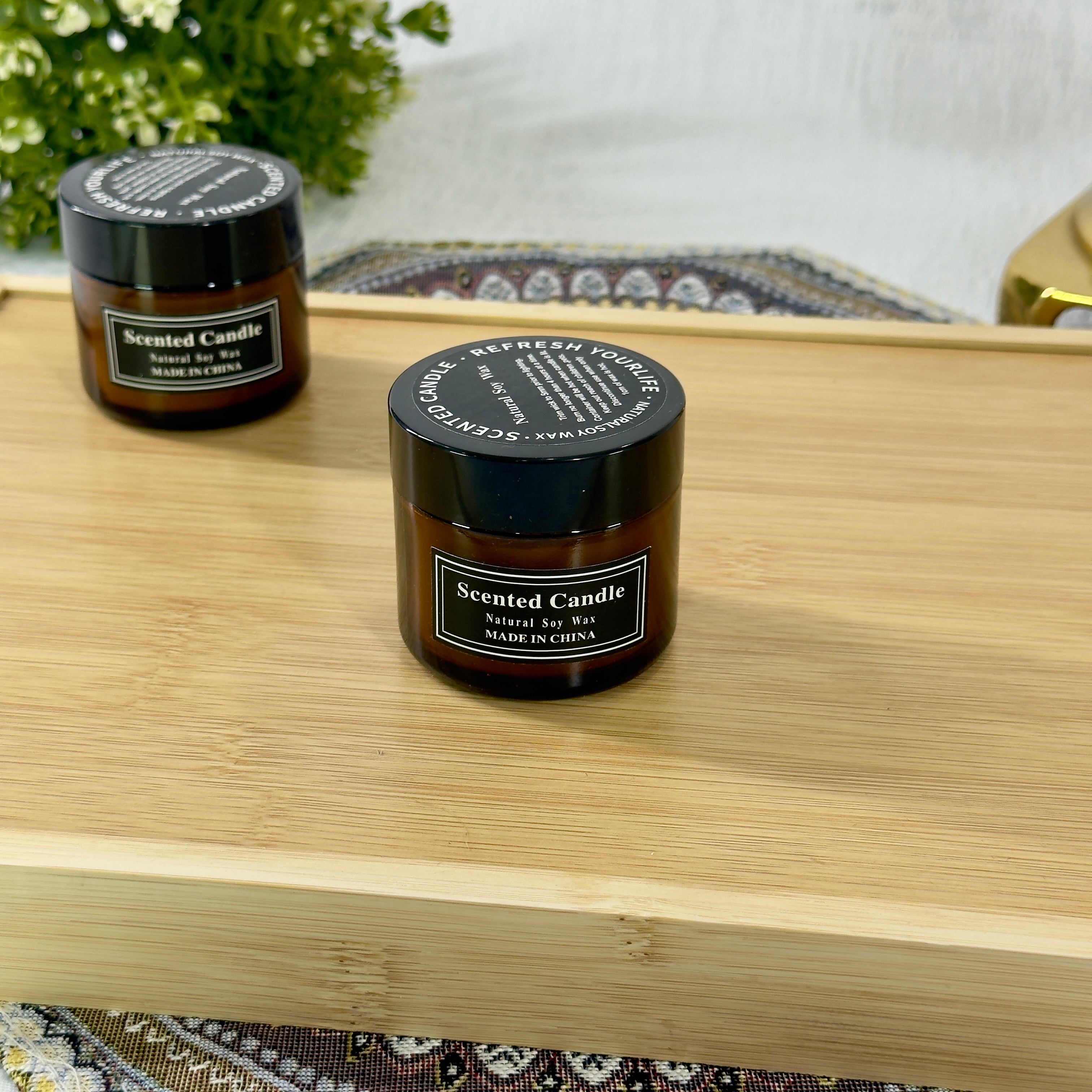 Bougie en pot de verre, cadeau de mariage