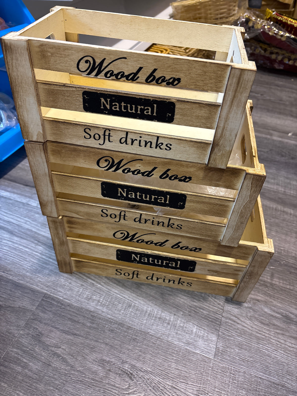 Wooden Crate with Writing