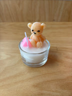 Candle Teddy Bear Candle Glass Jar packed in Clear Box Party Favors F90235