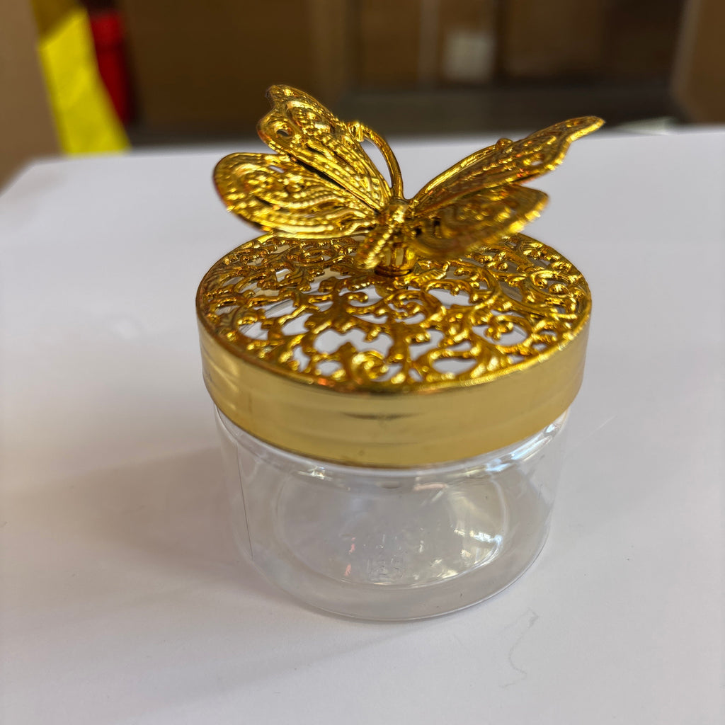 Candy Clear Box with Gold Lid & 3D butter Fly Party Favor Wedding Favors