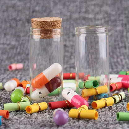 Glass Tubes with Cork Stopper, Wedding Favor