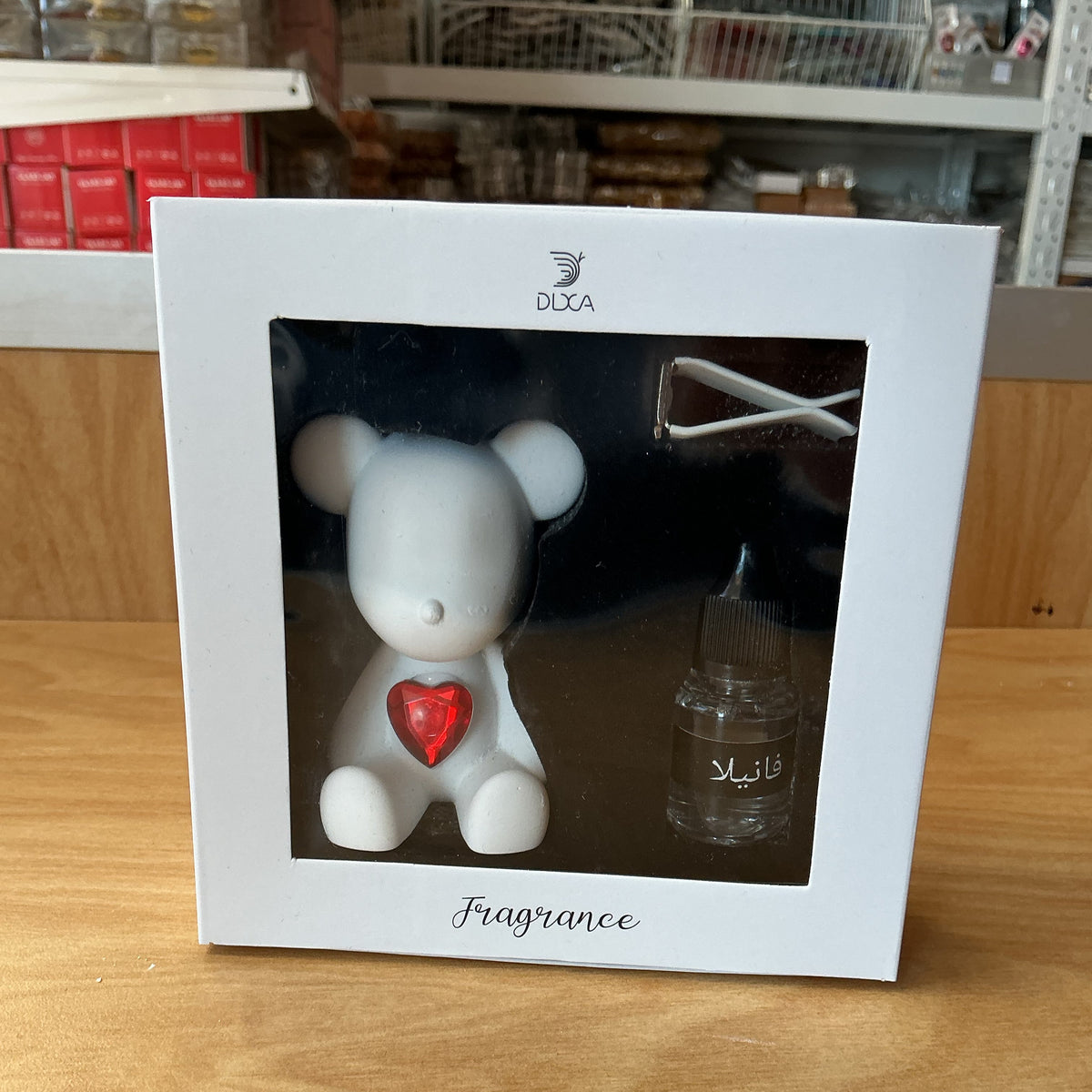 Room fragrance teddy bear with Red Heart