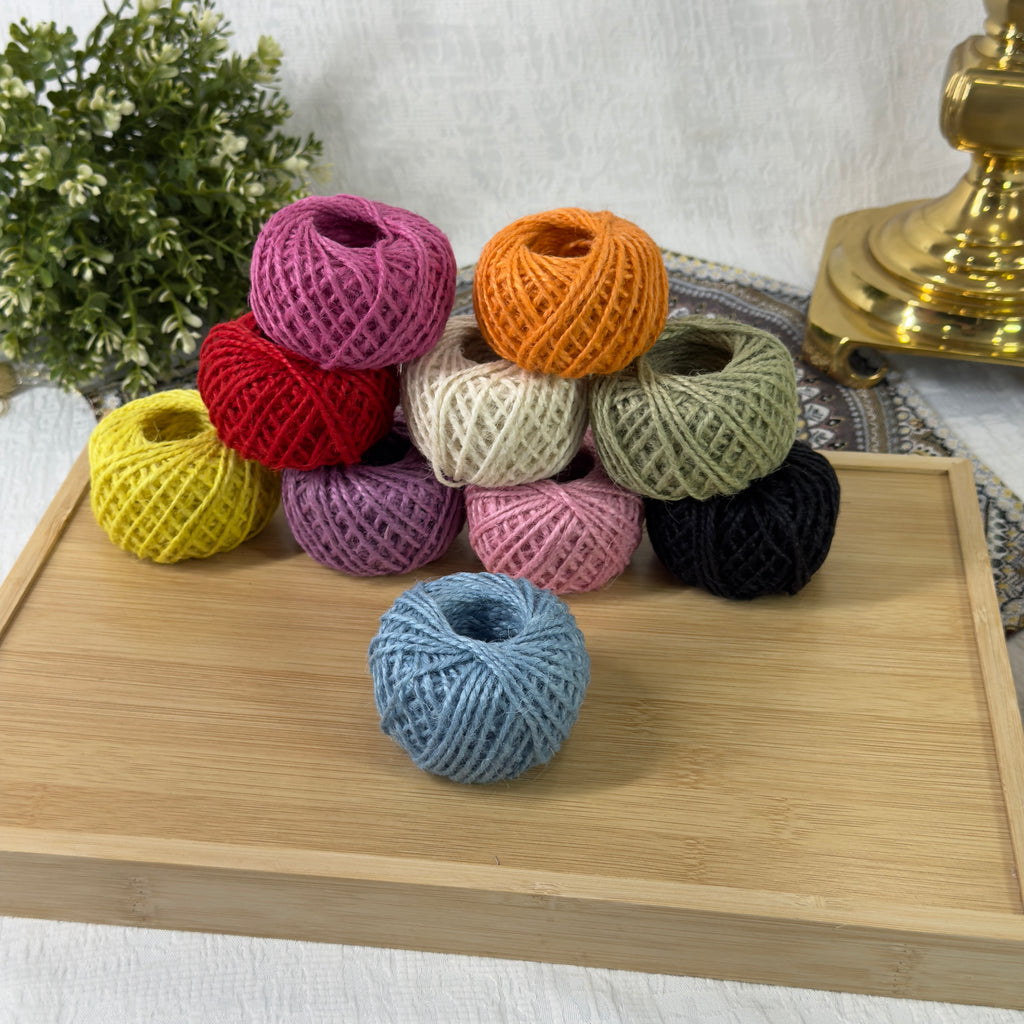 Multicolor Natural Jute Twine (25 yd)
