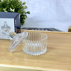 Crystal Clear Glass Pot Decorative with LED