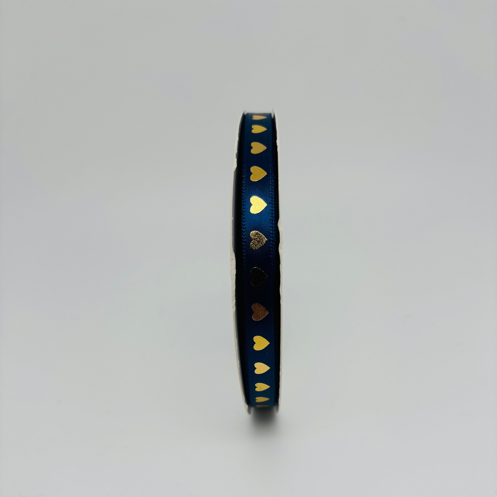 Golden Heart Print Ribbon